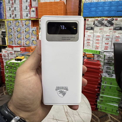 120W 30,000mAh Waterproof Power Bank with Built-in Cables, Dual USB Ports, Multi-Mode Flashlight, and LCD Display
