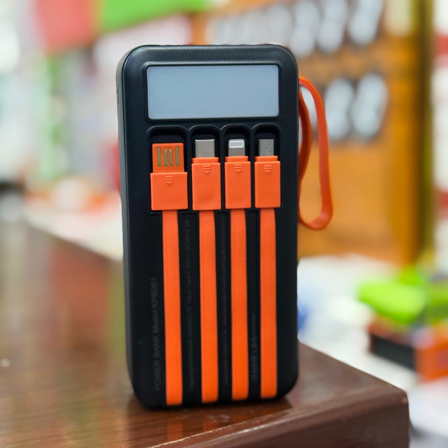 Dubai Premium 50000mAh Solar Power Bank - Smart Display, 4 Built-in Cables, Fast Charging & LED Light