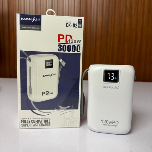 Kamal™ 30000mAh PD120W Ultra Fast Charging Power Bank CK-02