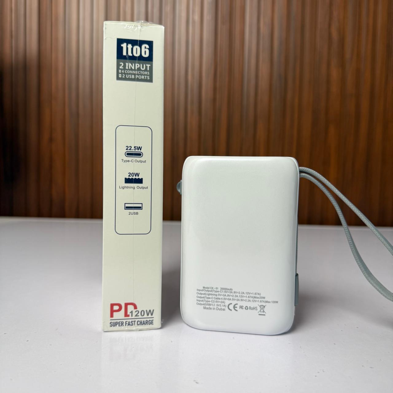 Kamal™ 20000mAh PD 120W Ultra Fast Charging Power Bank CK-01