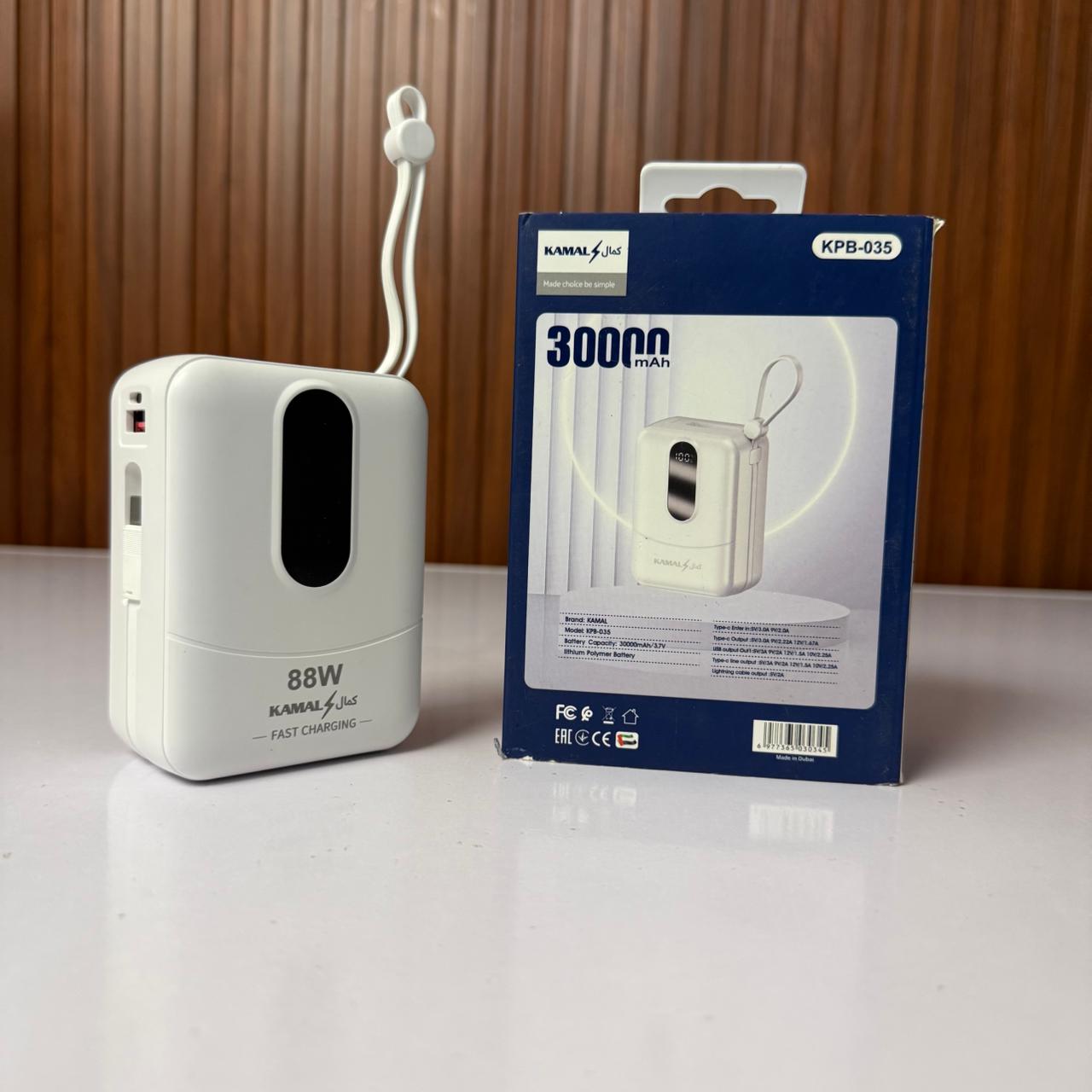 Kamal™ 30000mAh 88W PD Ultra Fast Charging Power Bank KPB-035