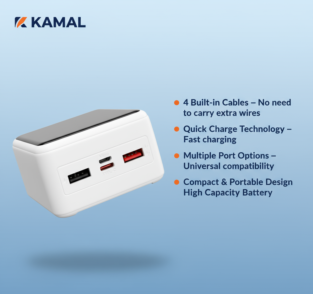 KAMAL Power Bank - Zoomed Product Banner
