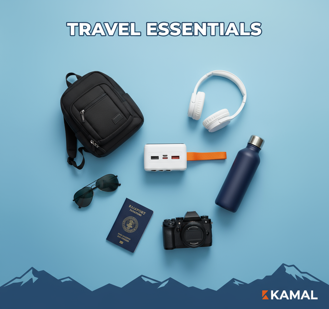 KAMAL Travel Essentials with Power Bank