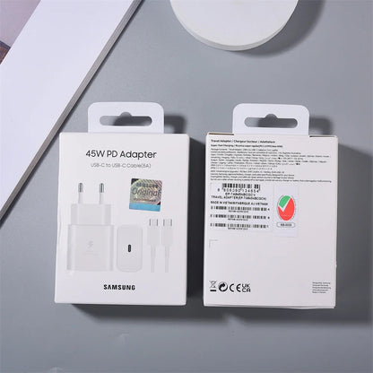 PD 45W Super Fast Charging Power Adapter 5A USB Type C Data Cord