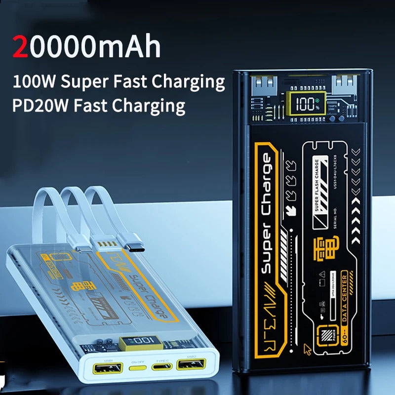 20000mAh 100W Super Fast Charging Portable Power bank Amazon Lot Imported