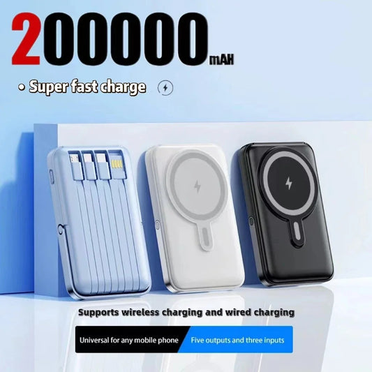 200000mah Magsafe Magnetic Power Bank Fast Wireless Charger
