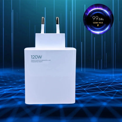 100% Original Xiaomi 120W HyperCharge Turbo Fast Charger Adapter Lot Imported
