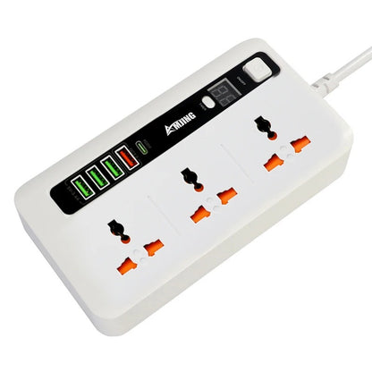 Advanced Multi-Socket Extension – 2600W Power Hub with QC3.0 & Timer Control