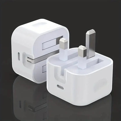100% Original UK Lot Imported 25W USB-C Charger QC3.0 Fast Charging with Free 2-in-1 Cable