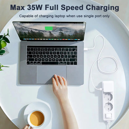 USA Lot Imported 100% Original Apple 35W Dual PD Fast Charger with Free 2 Cables