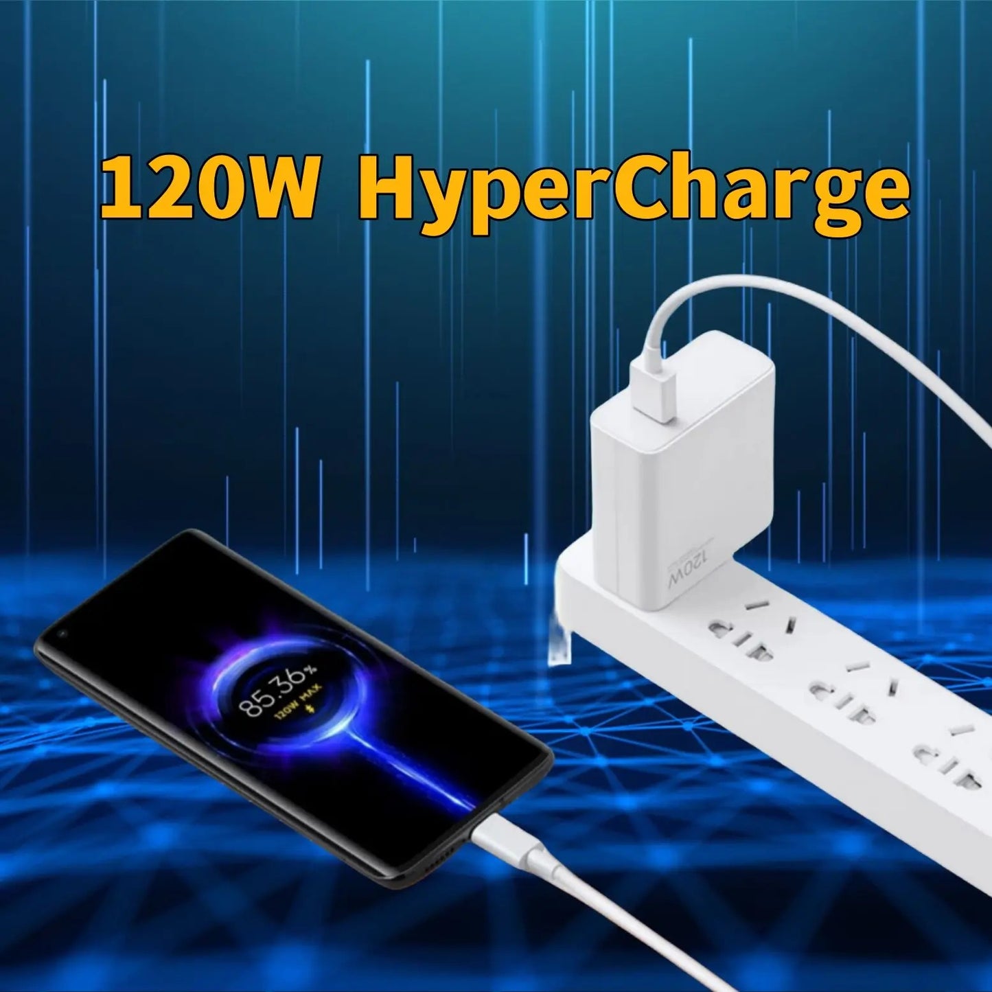 100% Original Xiaomi 120W HyperCharge Turbo Fast Charger Adapter Lot Imported