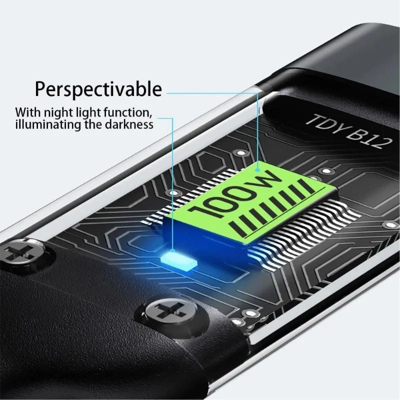 100W  3-in-1 10A Fast Charging USB To Type-C Micro & Lightening Cable Amazon Lot imported