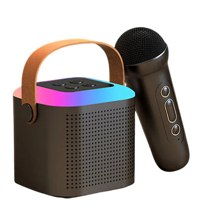 Wireless Bluetooth-Compatible Speaker With Single Double Microphone Outdoor Loudspeaker Portable Karaoke Machine For Home