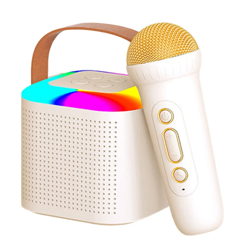 Wireless Bluetooth-Compatible Speaker With Single Double Microphone Outdoor Loudspeaker Portable Karaoke Machine For Home