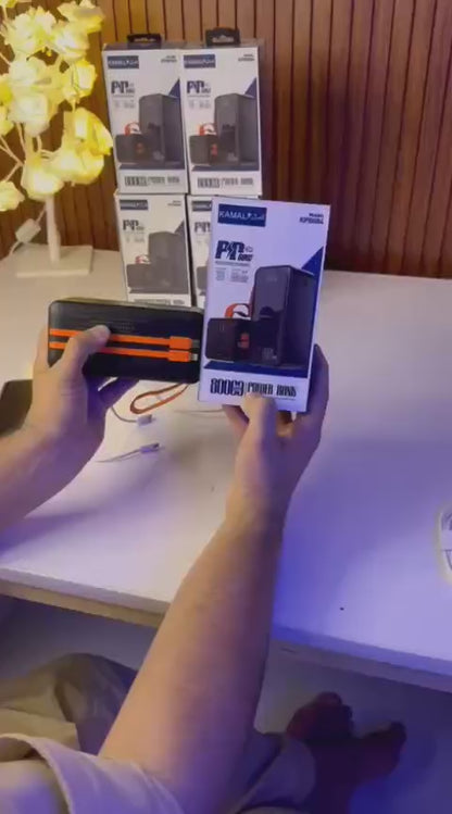 80000mAh Made in Dubai Power Bank – 68W PD Fast Charge | 7 Outputs | Smart Display + FREE C-C Anti-Cut Cable