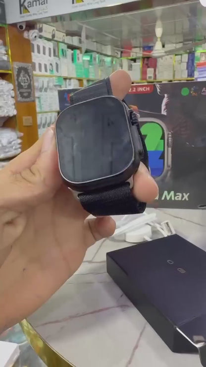 HW9 Ultra Max Smart Watch – 2.2" AMOLED Display, Bluetooth Calling, Wireless Charging, Fitness Tracker | Wearfit Pro App | Android & iOS Compatible