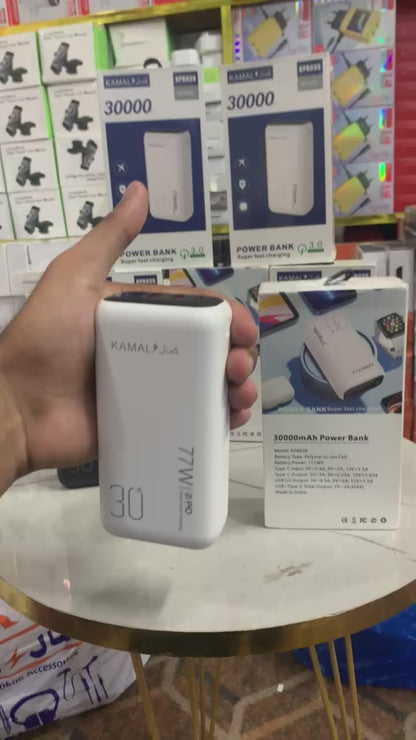 Dubai Made 30000mAh Power Bank 3.0 – Super Fast Charging | Polymer Li-ion Cell | Compact Display | Type-C In/Out