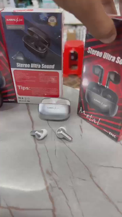 UltraSound Pro ENC Metal Wireless Earbuds – Made in Dubai | Hybrid Stereo Sound | Noise Isolation