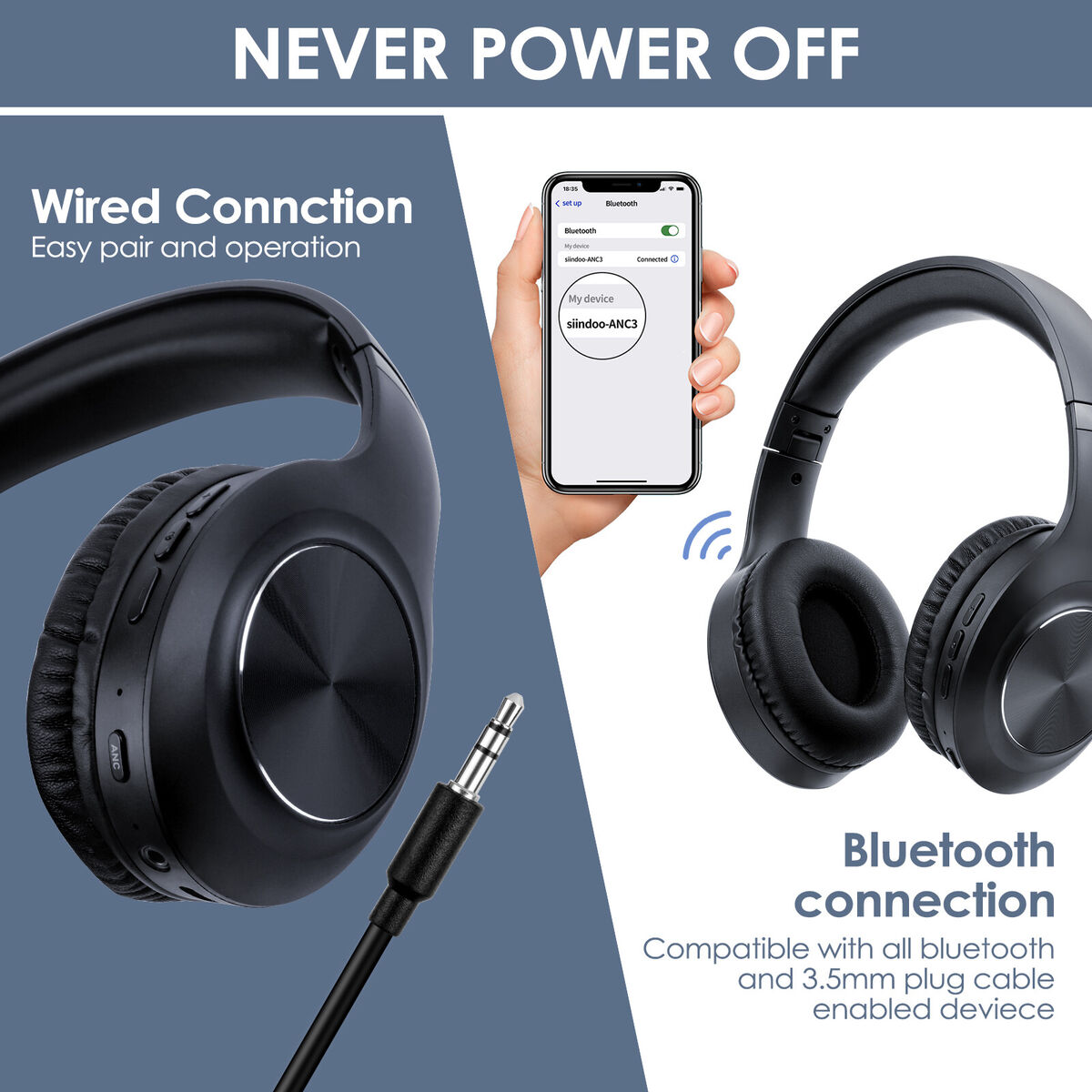 Made in UK SILVERCREST Bluetooth Headphones With ANC 100% Original Product | UK Lot Imported